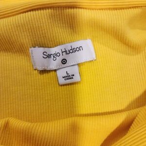 Sergio Hudson Vibrant Yellow Ribbed Bodysuit
